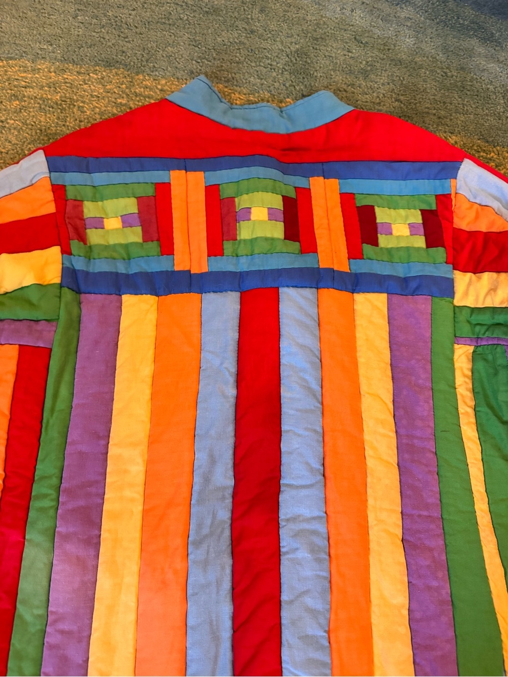Amazing rainbow quilted jacket handmade vintage 🌈 🌈 ✨ - Picture 14 of 16
